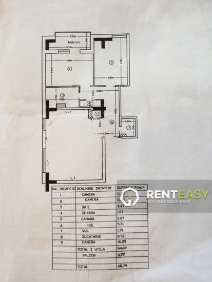Apartament cu 3 camere de vanzare in zona Gara - McDonalds