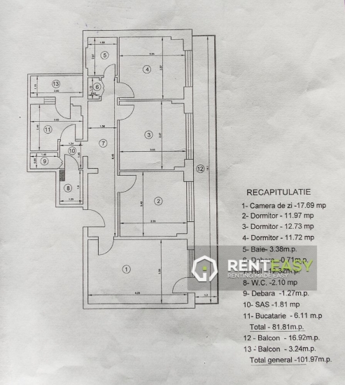 Apartament cu 4 Camere pentru Vanzare in Centru - Stefan cel Mare