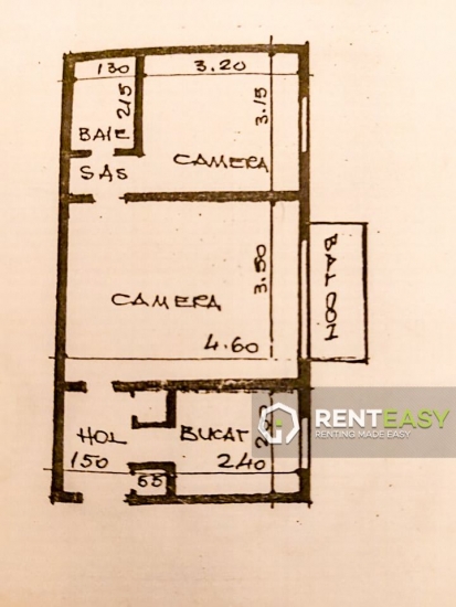 De vanzare! apartament cu 2 camere zona Alexandru cel Bun